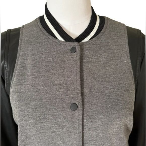 Trouvé Varsity Jacket in Grey Combo Size Medium EUC - Picture 11 of 15